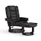 Flash Furniture Black LeatherSoft Recliner & Ottoman w/ Wood Base BT-7818-BK-GG - alternate 1